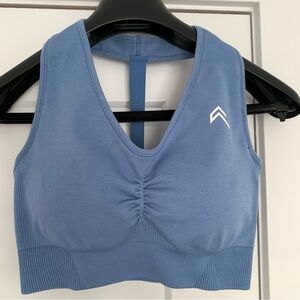 Oner Active Classic Seamless 2.0 V-Neck Bralette | Light Denim Marl | Size M